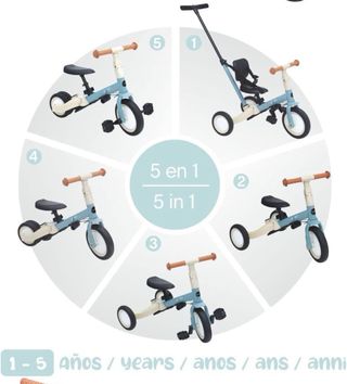 Triciclo Evolutivo Olmitos gyro de 1 a 5 años
