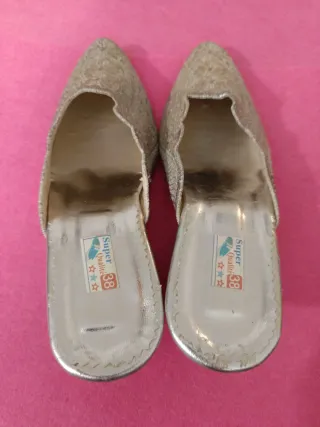 Zapatos plateados talla 37