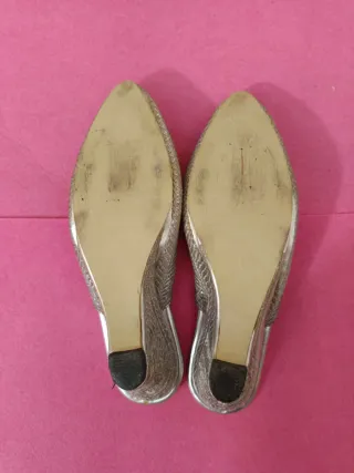 Zapatos plateados talla 37