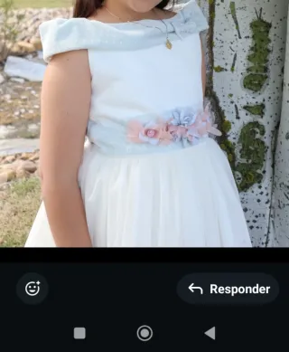 Vestido de comunión niña con tocado