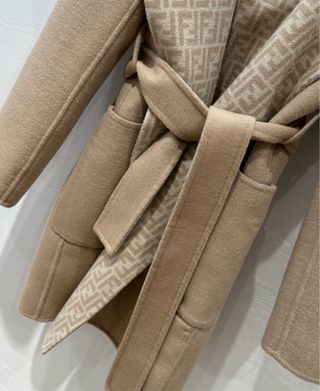 Abrigo Fendi Lana y Cashmere Vintage FF