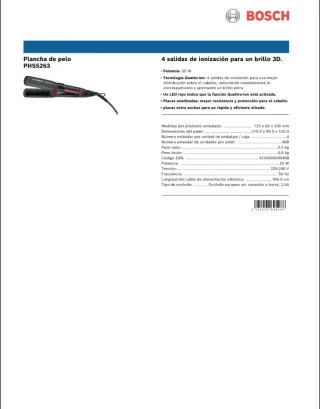 Plancha pelo Bosch Quattro Ion