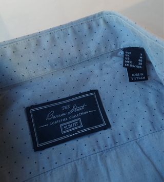 Camisa formal manga larga azul Cortefiel talla M