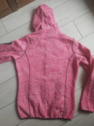 Felpa con cerniera rosa