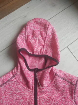 Felpa con cerniera rosa