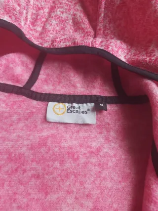 Felpa con cerniera rosa