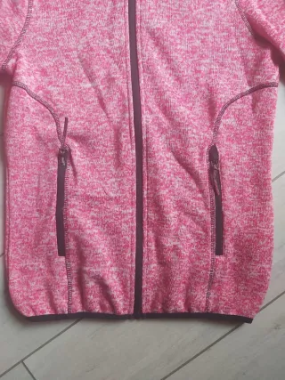 Felpa con cerniera rosa