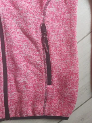 Felpa con cerniera rosa