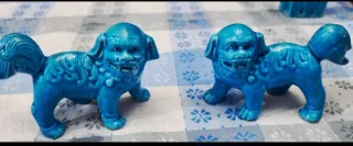 Conjunto 2 perros guardianes azules