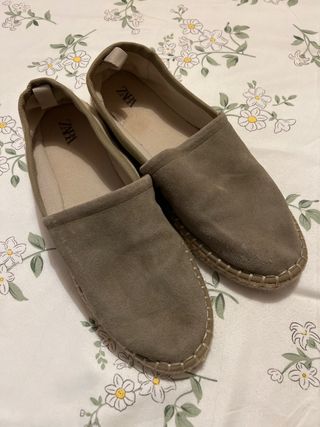 Mocasines Zara Verde Talla 43