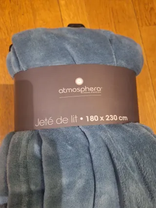 Manta de cama azul grisáceo 180 x 230 cm