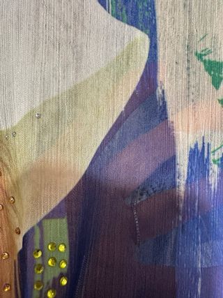 Blusón RETRO APPAREL USA Talla L semitransparente