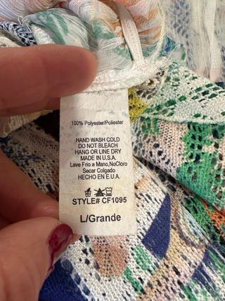 Blusón RETRO APPAREL USA Talla L semitransparente