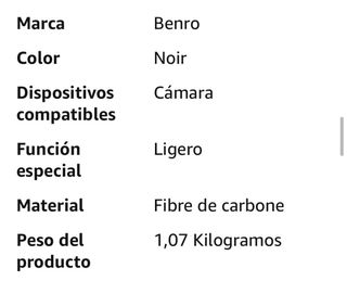 Trípode de viaje Benro SLIM de fibra de carbono