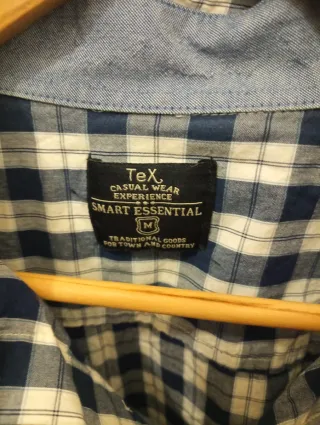 Camisa cuadros manga larga Talla M