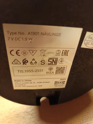 Lámpara Escritorio Ikea Nävlinge Negra