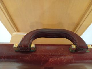 Maletín Pierre Cardin Piel Marrón Dorado