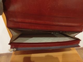 Maletín Pierre Cardin Piel Marrón Dorado