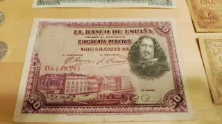 Lote Billetes y Monedas Antiguas España