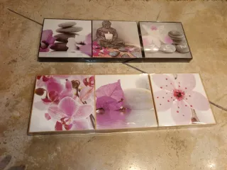 6 Cuadros Decorativos Flores y Buda