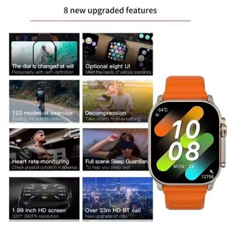 Smartwatch Naranja y Plateado