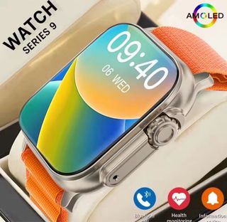 Smartwatch Naranja y Plateado
