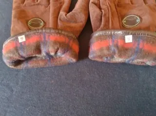 Guantes de piel con pelo