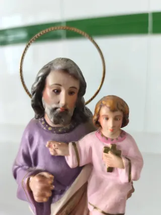 Figura San José estuco sellado Olot