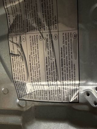 Cocina de gas Smeg 4 fuegos