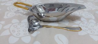 Salsiera acciaio inox 18/10 con cucchiaio