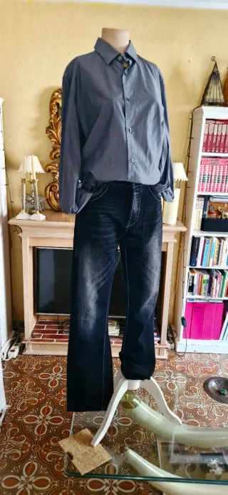 Pantalón vaquero OWK LAB negro/azul