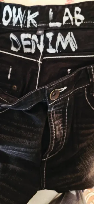 Pantalón vaquero OWK LAB negro/azul