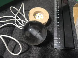 Lámpara Noche Galaxia Cristal Madera