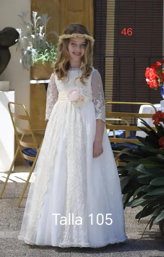 Vestido de Comunión Niña Talla 105