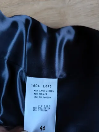 Abrigo Artein Lana y Mohair Negro