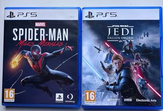 Juegos PS5 Spider-Man y Star Wars Jedi