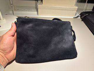 Bolso bandolera piel negra Brownie