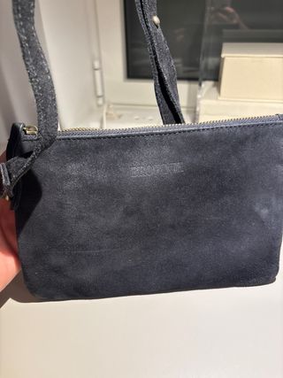 Bolso bandolera piel negra Brownie