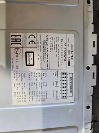 Alpine CDE-180RR USB INCLUYE CABLE PARA CONECTARLA