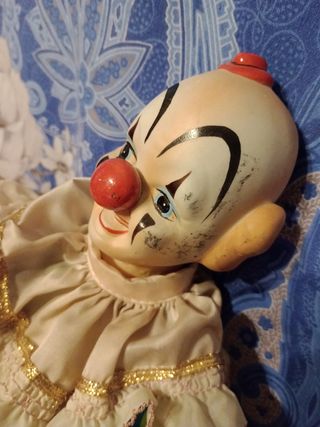 Pagliaccio vintage con carillon funzionante