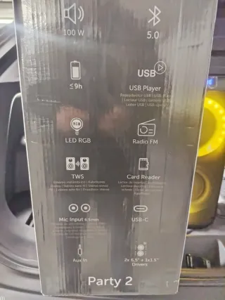 Altavoz Bluetooth Party2 Negro y Verde