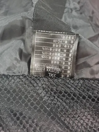 Chaqueta Parka Plumas Negra Talla 3XL - Nueva