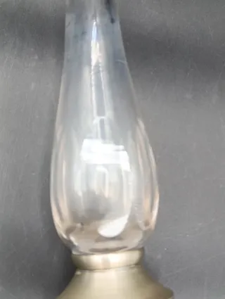 Violetero de cristal con base de alpaca