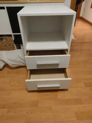 Cajonera blanca despacho/escritorio/dormitorio