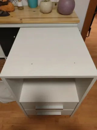 Cajonera blanca despacho/escritorio/dormitorio