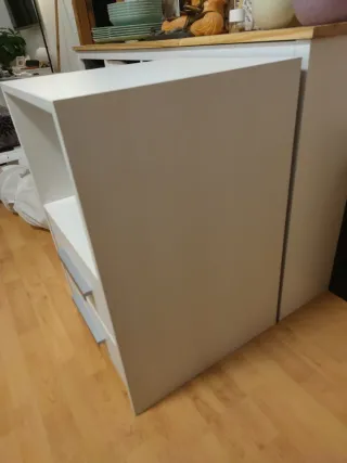 Cajonera blanca despacho/escritorio/dormitorio