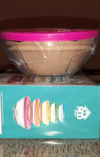 Set 5 Ciotole Vetro MD Casa Coperchi Morbidi