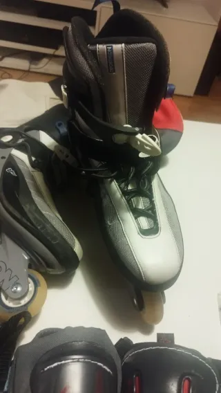 Patines Decathlon Talla 46 + Protecciones + Bolsa