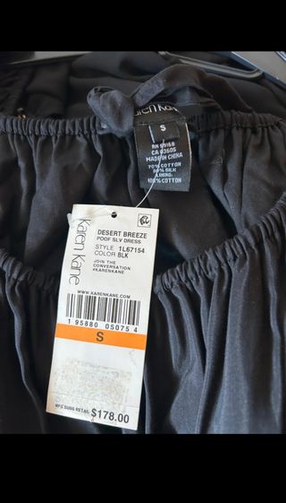 Vestido Negro Verano Karen Kane Talla S