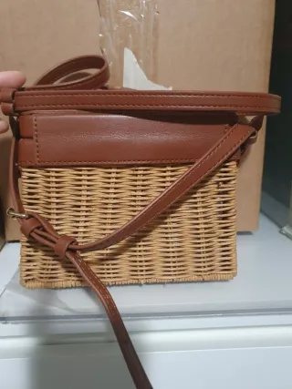 Bolso Zara Mimbre y Piel